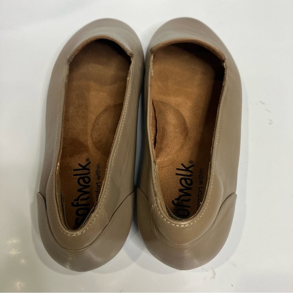 Softwalk Shelby slip on flats tan taupe leather women’s size 9.5WW business - Picture 6 of 10
